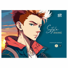 Альбом для акварели, 30л, А4, на склейке ArtSpace "Anime style. Man", 180г/м2, 357439 Спейс