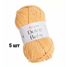 Пряжа YarnArt Dolce baby Дыня (855) 5 мотков 50 г/85 м (100% микрополиэстер) ярнарт дольче беби
