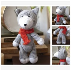 Набор для вязания. Амигуруми: мягкая игрушка «Волчонок Дориан», 21 см Арт Узор