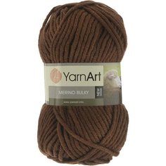 Пряжа Yarnart Merino Bulky каштановый (3067), 70%акрил/30%шерсть, 100м, 100г, 2шт