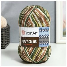 Пряжа "Crazy color" 25% шерсть, 75% акрил 260м/100гр (159 принт) Yarn Art