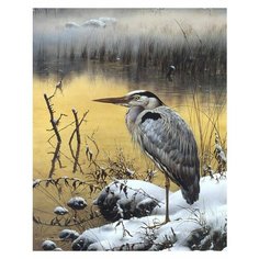 Картина по номерам Серая цапля 40х50 см АртТойс