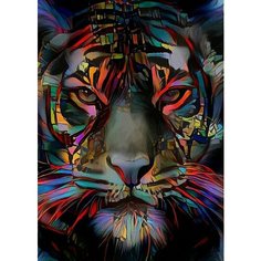 Картина по номерам на холсте 40*50 см "Лунный тигр" Нет бренда