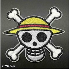 Нашивка термо с вышивкой Монки Де Луффи из аниме One Piece Ван Пис