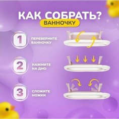 Ванночка для купания новорожденных с термометром и подушкой Нет бренда