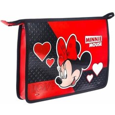Папка для тетрадей А4, на молнии, с эффектом металлика, Минни Маус Disney