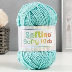 Пряжа 100% акрил "Softy Kids" 90м ±5м 50 гр цвет 16 ярко-голубой Softino
