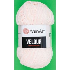 Пряжа YarnArt Velour светлый персик (869), 100%микрополиэстер, 170м, 100г, 3шт