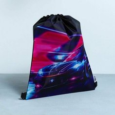 Мешок, сумка для обуви, сменки, сменной Гонщик, болоневый материал, 41х31 см Art Fox