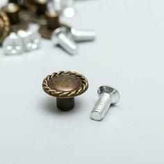 Ручка для шкатулки металл Спираль бронза 0,9х1,3х1,3 см, 10 шт. Китай