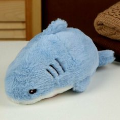 Мягкая игрушка Кот в костюме акулы, 25 см, цвет голубой Made in China