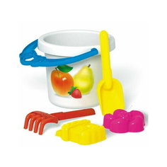 Песочный набор №122: ведро 0,8 литра, термо, совок, грабли, Стеллар