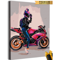 Картины по номерам Мотоцикл 40x50