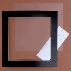 Паспарту размер рамки 30 × 30 см, прозрачный лист, клейкая лента, цвет чёрный Китай