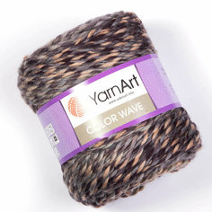 Пряжа YARNART Color Wave (YarnArt), коричневый - 113, 20% шерсть, 80% акрил, 3 мотка, 200 г, 160 м.
