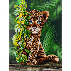 Алмазная мозаика Малыш Леопард 30x40 см. Freya