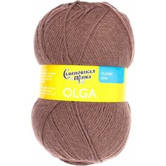 Пряжа Семеновская Olga (Ольга ПШ) какао_NEW (13378), 50%шерсть/50%акрил, 392м, 100г, 5шт