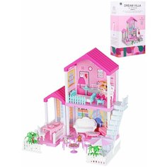Домик для кукол "Вилла"(41.5*40*52) (мебель, кукла, в коробке) Нет бренда