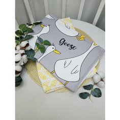 Пеленки непромокаемые "Гуси на сером", 2шт 70х100см Чудо Детство