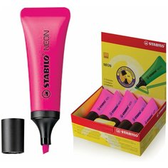 Текстовыделитель STABILO "Neon", розовый, линия 2-5 мм, 72/56