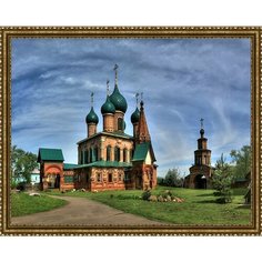 Алмазная мозаика на подрамнике 40*50 "Церковь Иоанна Златоуста" Нет бренда