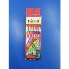 Набор цветных карандашей JUMBO COLORS 12 цветов Fatih