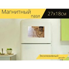 Магнитный пазл "Египет, верблюд, пирамида" на холодильник 27 x 18 см. Lots Prints