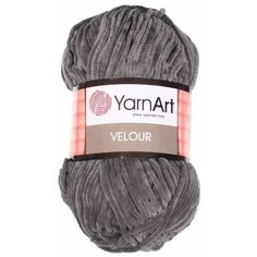 Пряжа YarnArt Velour серый (858), 100%микрополиэстер, 170м, 100г, 5шт