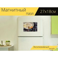 Магнитный пазл "Тесто, тесто для торта, ключ" на холодильник 27 x 18 см. Lots Prints