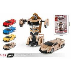 Робот-машина 1:36 инерционный коричневый в блистере Китай