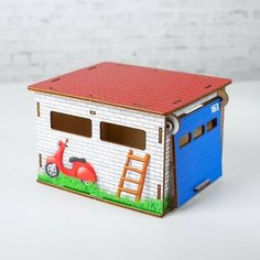 Гараж детский «Домик» Лесная мастерская