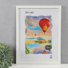 Фоторамка МДФ (100) 30х40 см, цвет белый Зебра