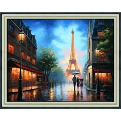 Алмазная мозаика на подрамнике 40*50 "Эйфелева башня вечером" Нет бренда