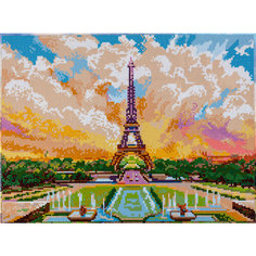 Алмазная мозаика Вид на Эйфелеву башню 40x30 см. Freya