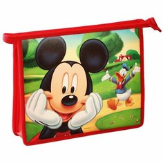 Папка для тетрадей А5, на молнии, пластик, Микки Маус Disney