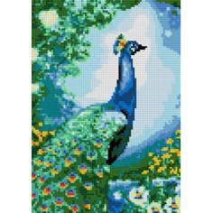 Алмазная мозаика, 21 × 30 см, полное заполнение «Сказочный павлин» Lori