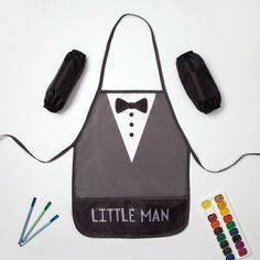 Этель Набор детский для творчества Этель "Little man" фартук 49 х 39 см и нарукавники