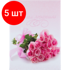Комплект 5 штук, Папка адресная с Днем рождения Noname