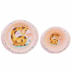Набор детской посуды Giraffix (2 тарелки ) Полимербыт