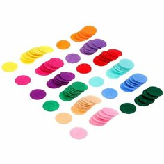 Диски фетровые для творчества и декора «Кружочки», 250 шт, размер 1 шт. — 2,5 см, цвет микс Noname