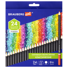BRAUBERG Цветные карандаши Art classic, 24 цвета, 181537 разноцветный