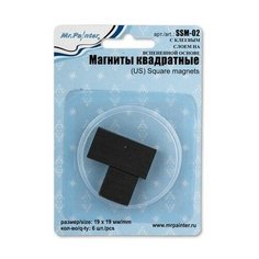 Наборы инструментов для скрапбукинга Mr. Painter Магниты квадратн. SSM-02 19 мм х 19 мм 6 шт. с клеев. слоем на вспененной основе