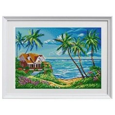 Рисунок на ткани «Конёк» 1351 Домик у океана 29х39 см