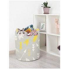 Корзина для игрушек JoyArty "Косые стрелы с перьями" 35x35 см