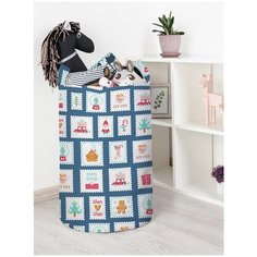 Корзина для игрушек JoyArty "Новогодние почтовые марки" 40x60 см