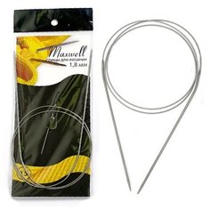 Спицы круговые для вязания на тросиках Maxwell Black 80 см арт.#15 1,8мм