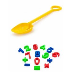 Игрушки для песочницы для снега Арифметика + Лопатка 50 см. желтая, каролина тойз Karolina Toys