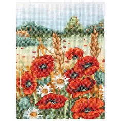AK114 Набор для вышивания Anchor Poppy Field 23*16см, MEZ, Венгрия