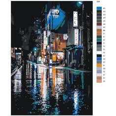 Картина по номерам Q68 "Дождливая Япония" 50х70 Brushes Paints