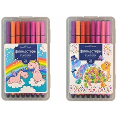 Фломастеры Bruno Visconti "FUNCOLOR" 24 цвета в пенале